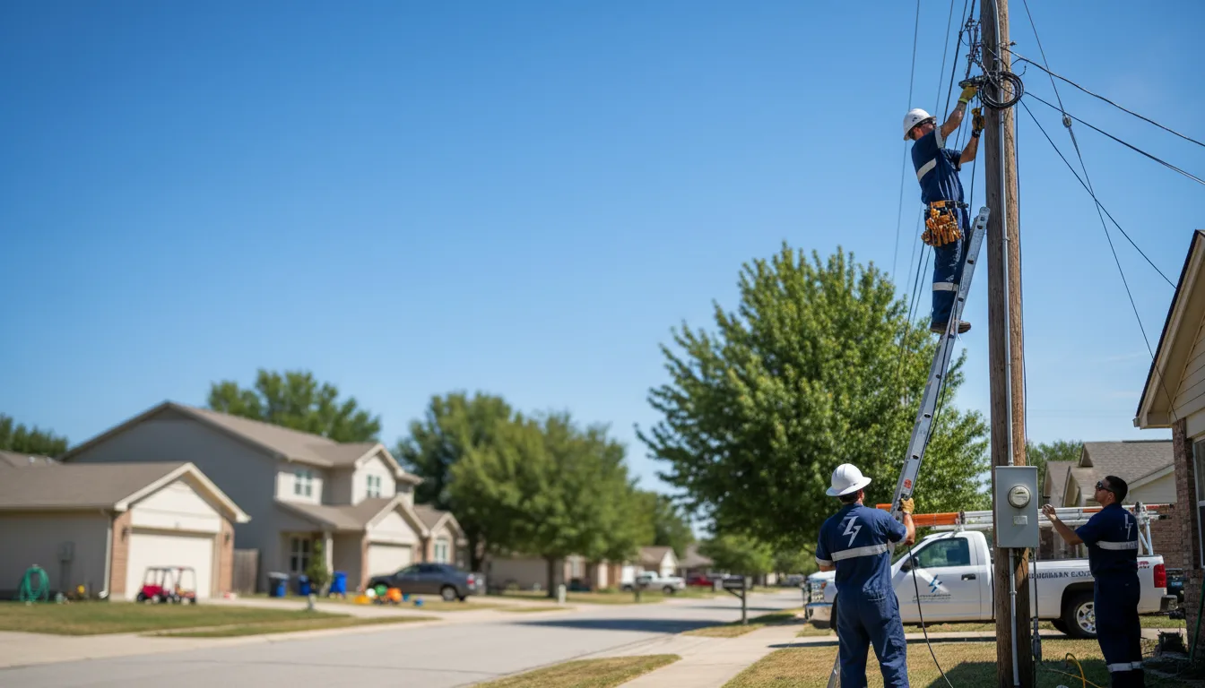 Residential electrician providing installation services in Reydell, AR